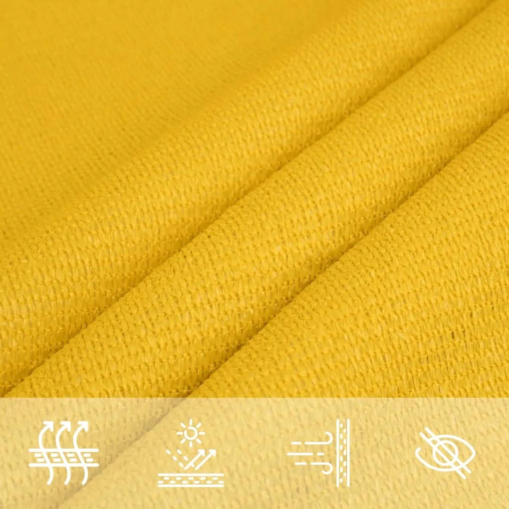 Para-sol estilo vela 160 g/m² 3x4 m PEAD amarelo