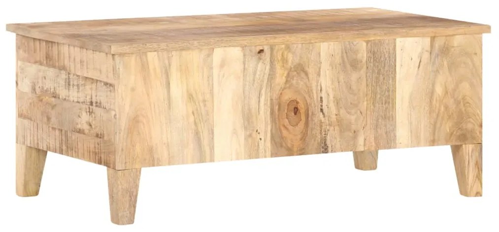 Mesa de centro 100x55x40 cm madeira de mangueira áspera