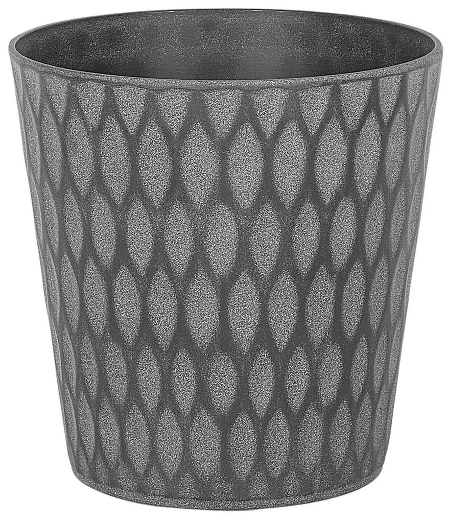 Conjunto de 2 vasos para plantas em fibra de argila cinzenta escura 36 x 36 x 36 cm LAVRIO Beliani