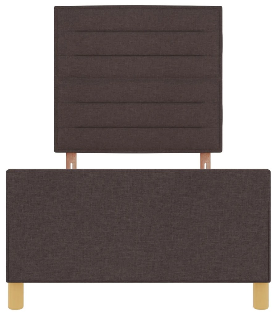 Estrutura de Cama vidaXL Castanho Escuro 90x190 cm Tecido