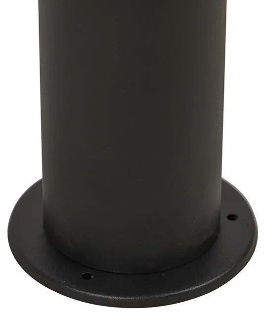 Candeeiro de pé de exterior preto com cúpula opala branca 30 cm IP44 - Odense