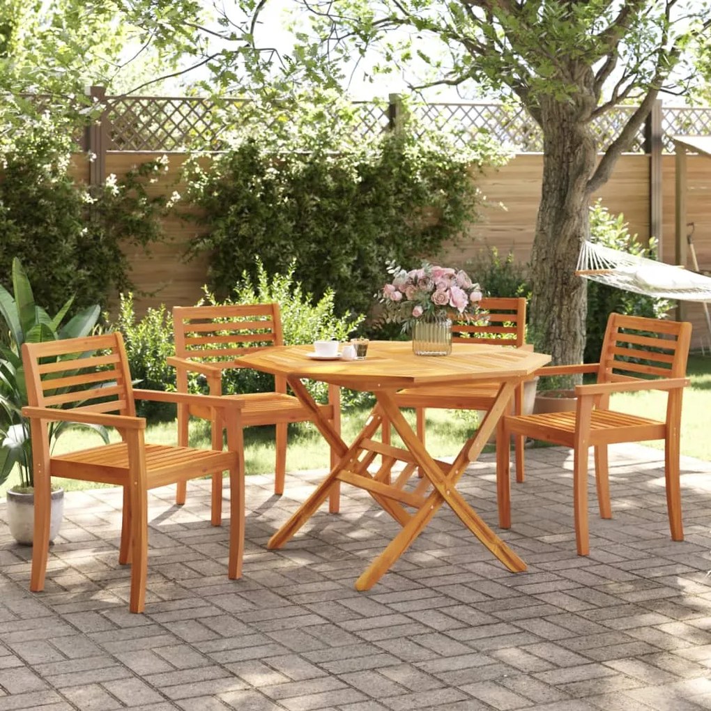 Cadeiras de jardim 4 pcs 59x55x85 cm madeira de acácia maciça
