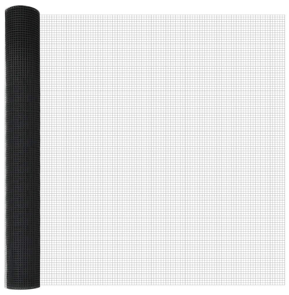 Cerca de Fio Soldado com 13 Postes Cinza 1x50 m Aço