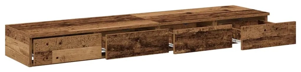 Camas com Gavetas vidaXL Cinza Sonoma 140x36,5x16,5 cm Madeira de Enge