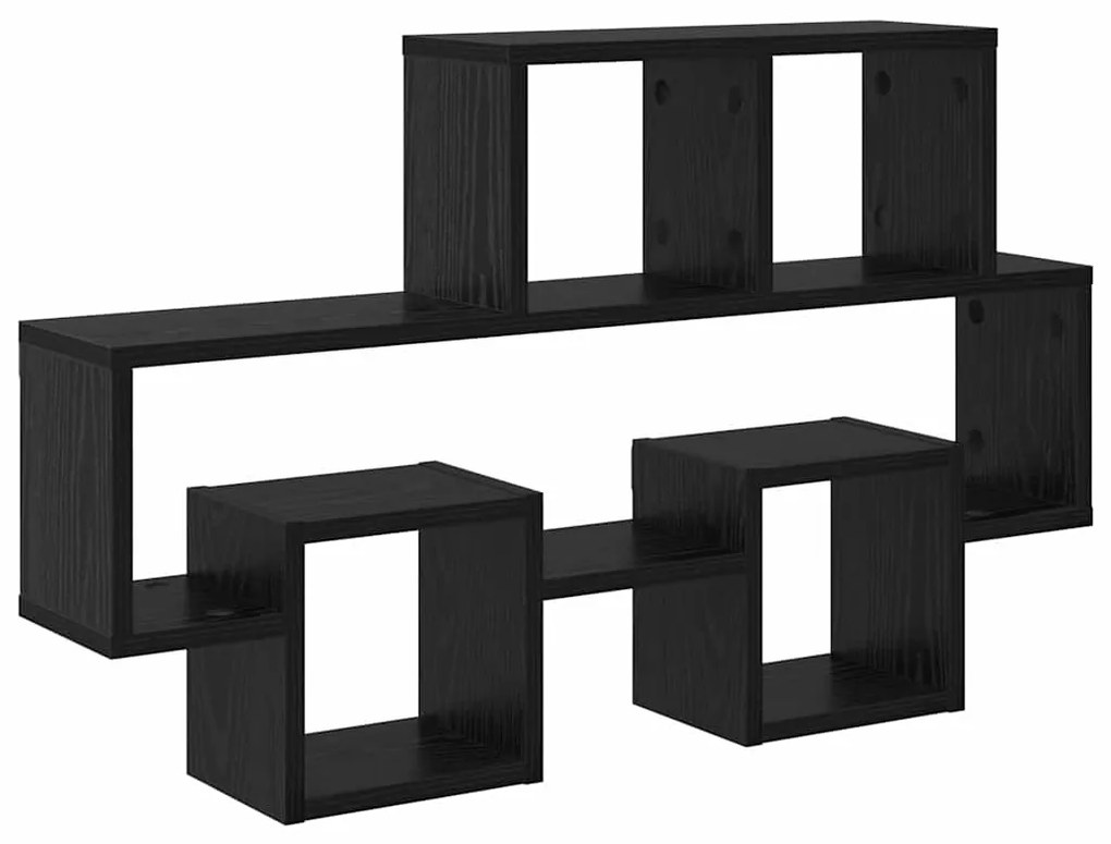 Prateleira de Parede Carvalho Preto 82 x 15 x 51 cm