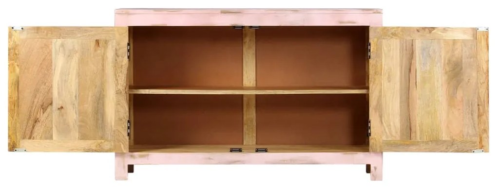 Aparador 110x35x70 cm madeira de mangueira maciça rosa-claro