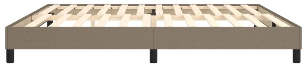 Cama sem colchão 200x200 cm tecido cinzento-acastanhado