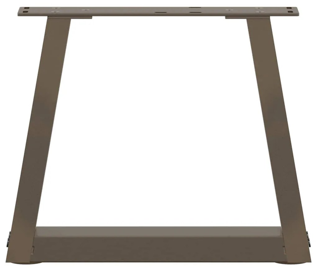Pés para mesa de centro em formato de V, 2 peças, aço natural, 30x(30-