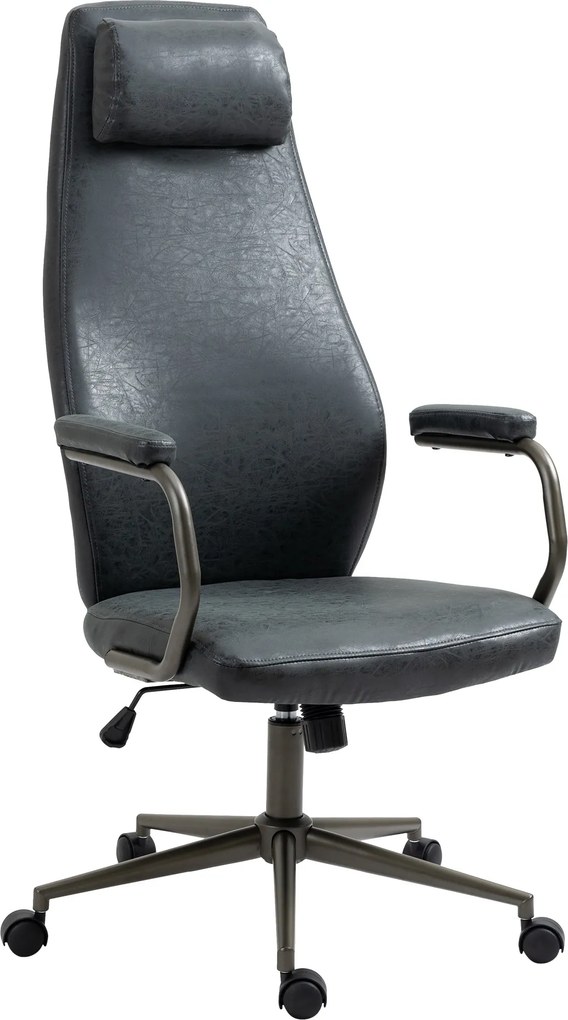 Cadeira de Escritório Pocatello Industrial Loft Estilo Antigo Preto