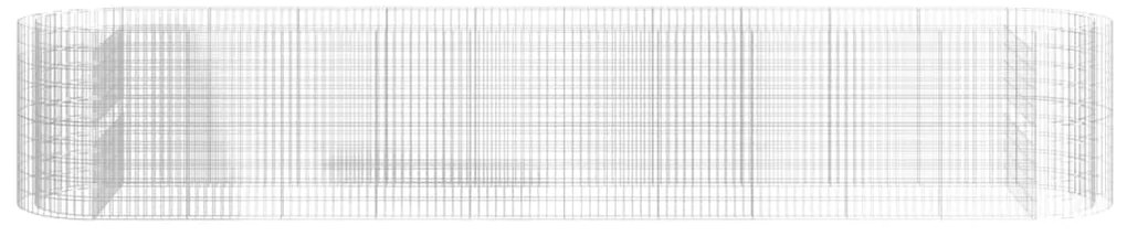 Canteiro elevado/cesto gabião 600x100x100 cm ferro galvanizado