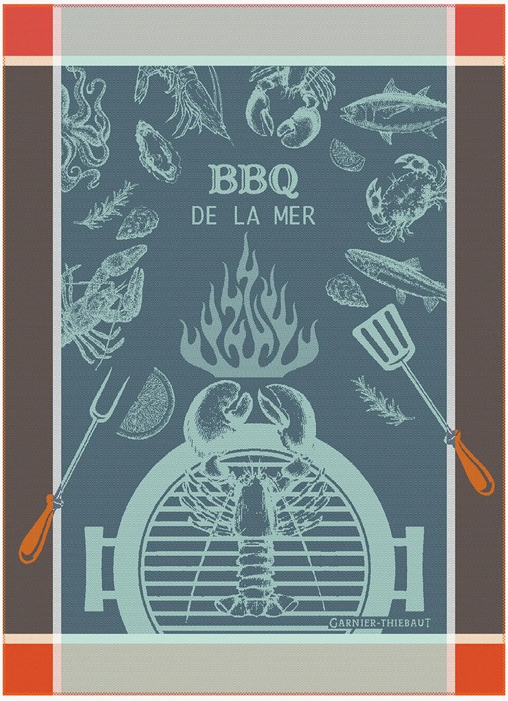 Panos de cozinha jacquard De La Mer, conjunto de 4