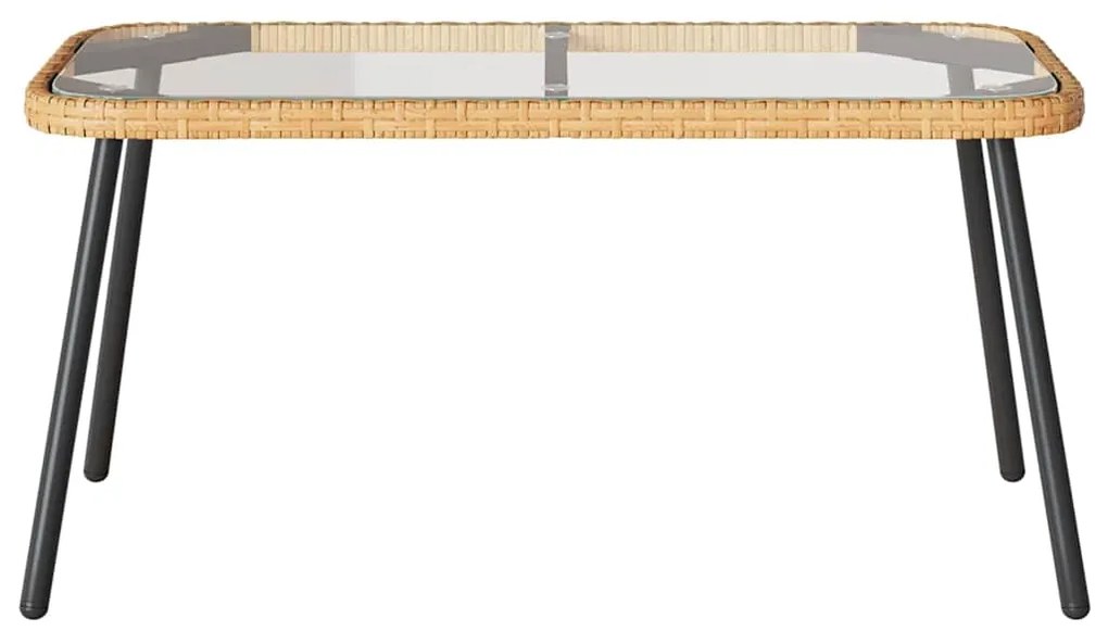 Conjunto de Sofá de Jardim 2 Peças com Almofadas em Rattan Natural