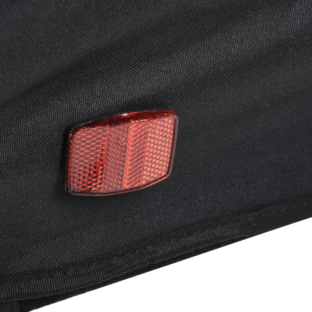 HOMCOM Reboque de Bicicleta 2 EM 1 para crianças de 2 lugares com Amortecedores Convertível em carrinho com barra e kit de corrida 129x85x105cm Vermelho