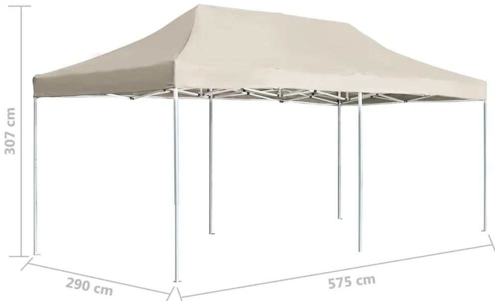 Tenda dobrável profissional para festas alumínio 6x3m creme