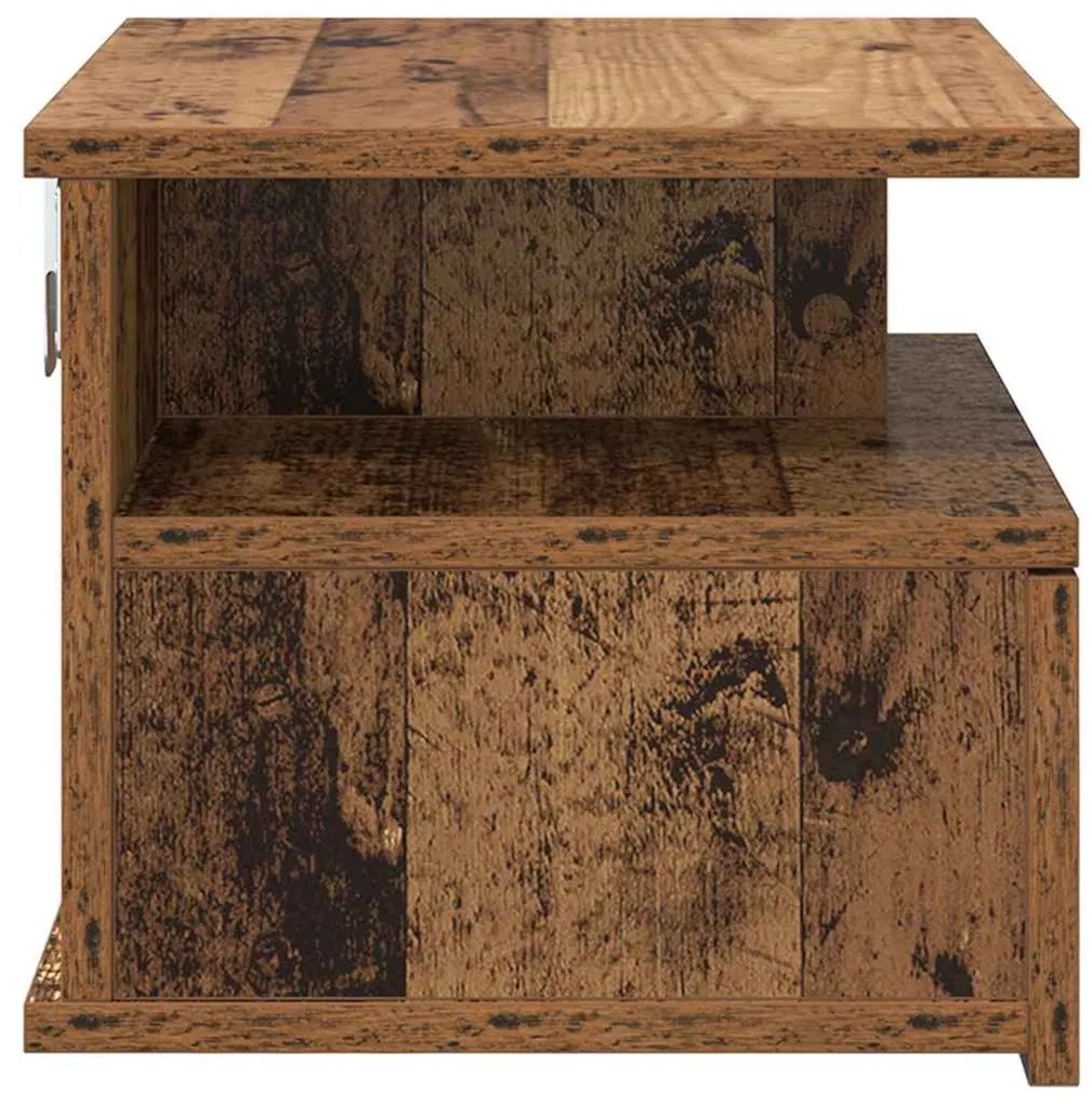 Criado-mudo Flutuante Madeira Antiga 40x31x27 cm Madeira de Engenharia