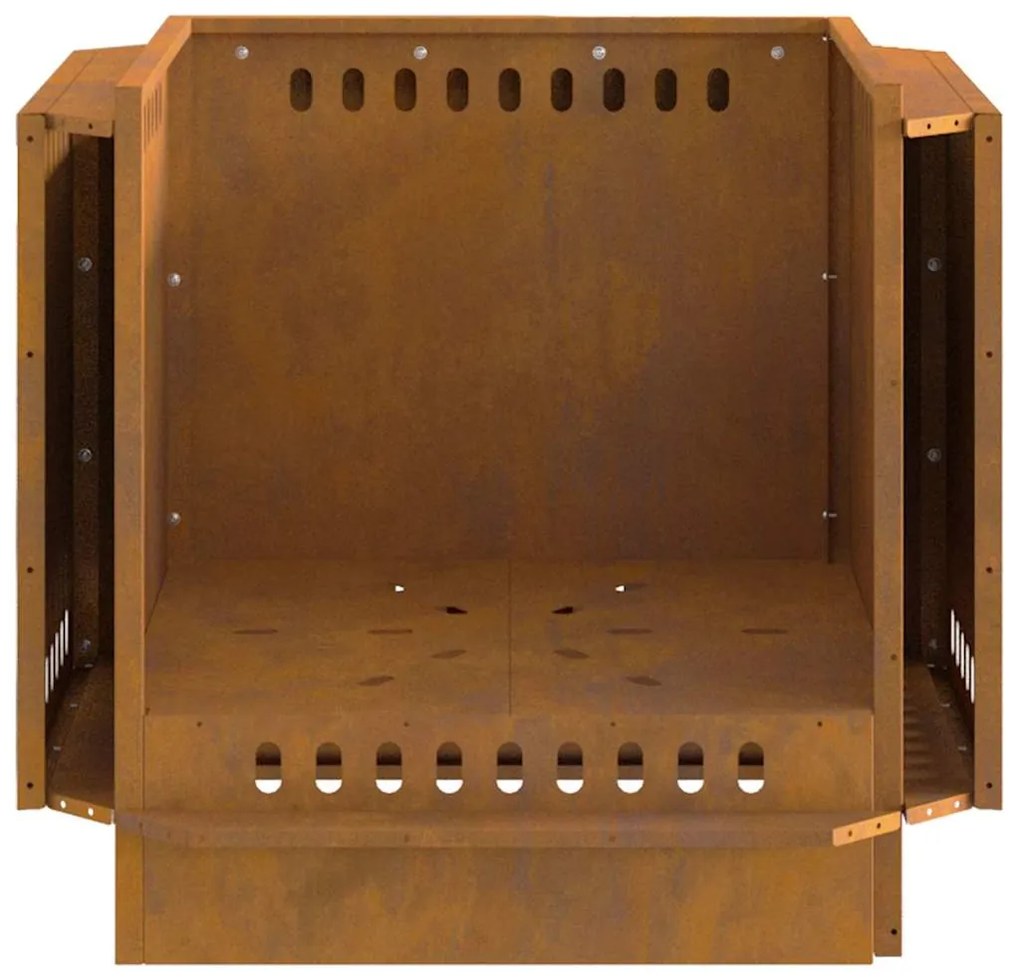 Fogueira Sem Fumaça vidaXL 58x58x51 cm em Aço Envelhecido