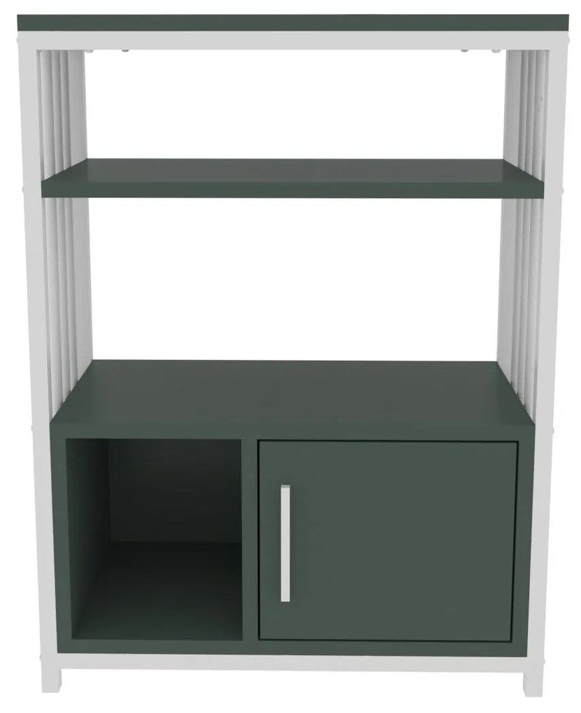 Estante Letos – Verde e Branco – 60 cm x 80 cm x 29,6 cm