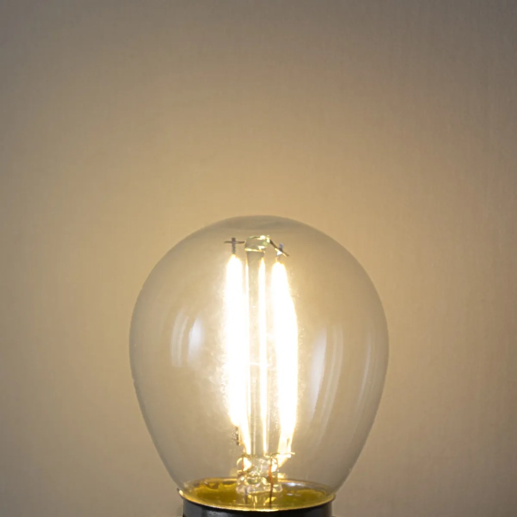 Conjunto de 5 Lâmpadas LED E27 Reguláveis Vidro Transparente P45 3W 250 lm 3000K