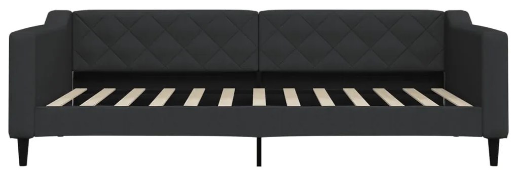 Sofá-cama com colchão 100x200 cm tecido preto