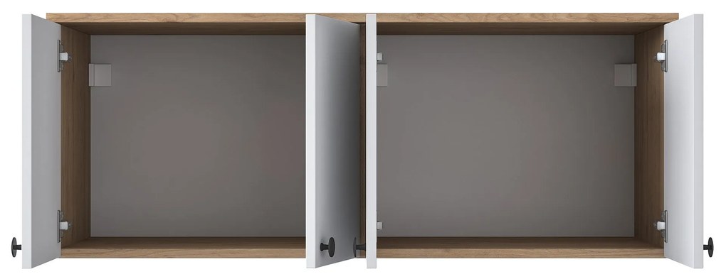 Armário Multiusos BA120 – Nogueira e Branco – 120x46,8x42,5 cm