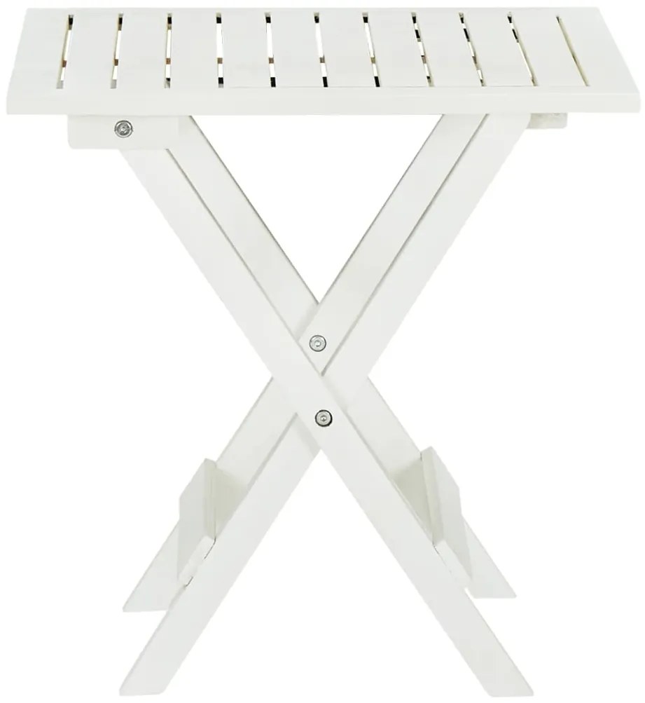 Mesa de bistrô 46x46x47 cm madeira de acácia sólida branco