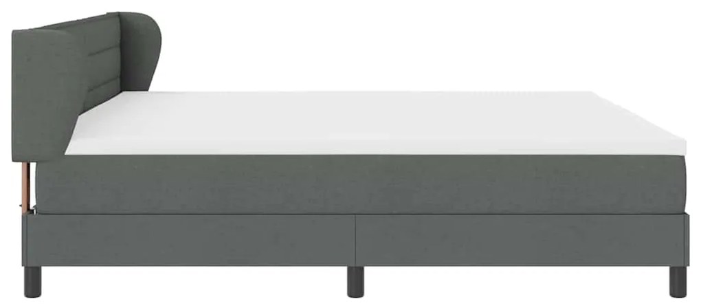Cama Box Spring com Colchão vidaXL Cinza Escuro 200x200 cm Tecido