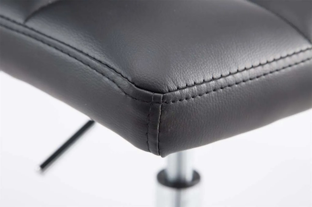 Conjunto de 2 bancos altos Palma V2 em couro sintético 74-88 x 44 x 49 cm Preto