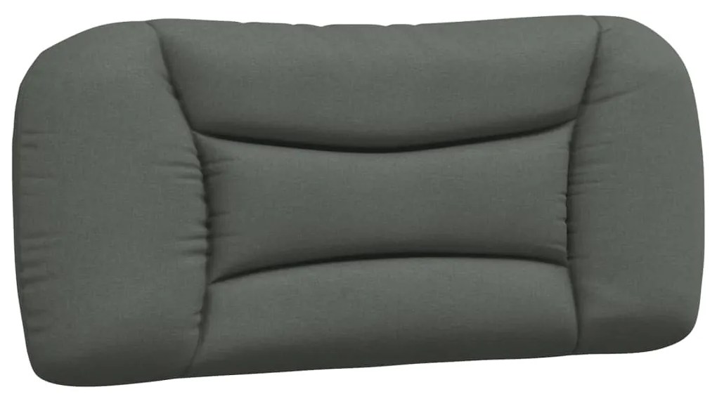 Estrutura de cama sem colchão 90x200 cm tecido cinzento-escuro