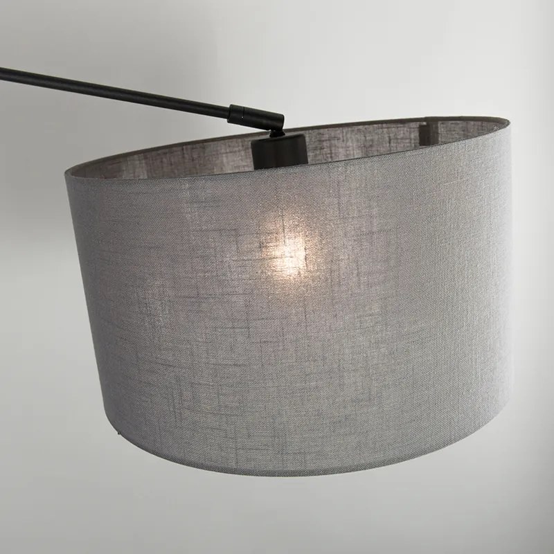 Candeeiro de suspensão preto com cúpula 35 cm cinzento ajustável 2-luzes - Blitz Moderno