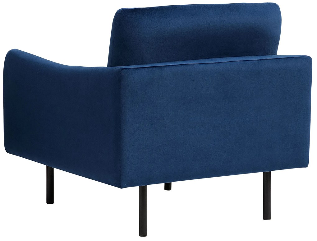Poltrona em veludo azul escuro VINTERBRO Beliani