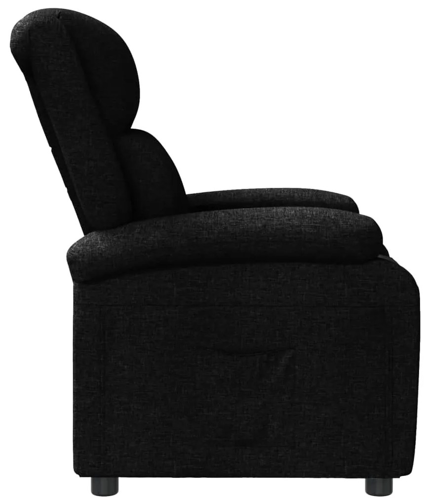 Poltrona reclinável tecido preto
