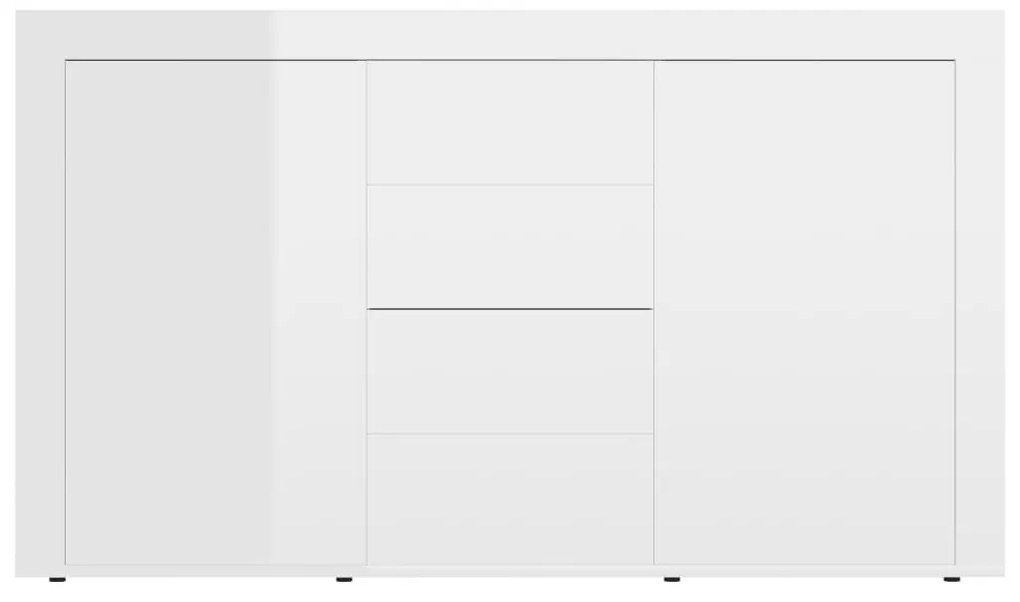 Aparador 120x36x69 cm derivados de madeira branco brilhante