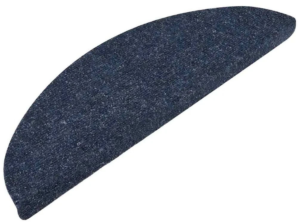 Tapetes de escada adesivos 30 pcs 56x17x3 cm azul