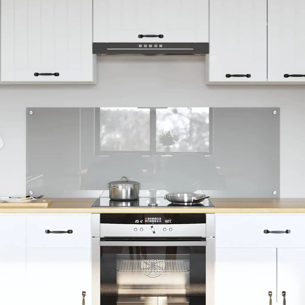 vidaXL Proteção de Cozinha 2 pcs Cinzento-claro 70 x 50 cm