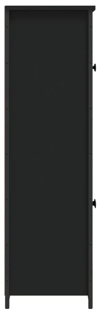 Aparador alto 62x32x106,5 cm derivados de madeira preto