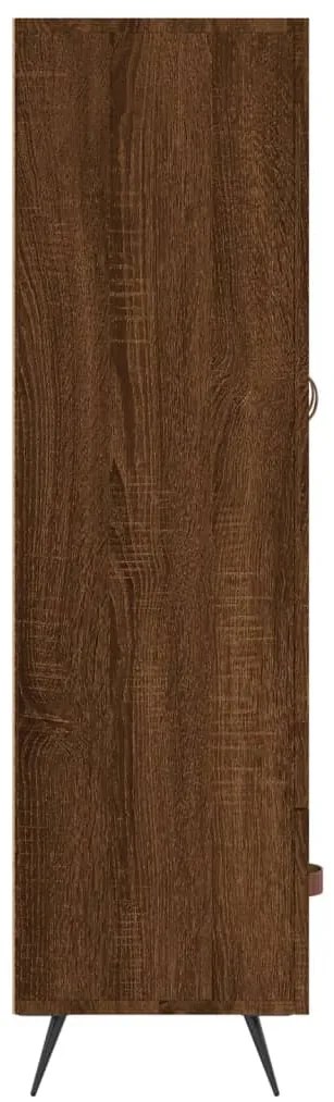 Armário alto derivados madeira 69,5x31x115 cm carvalho castanho