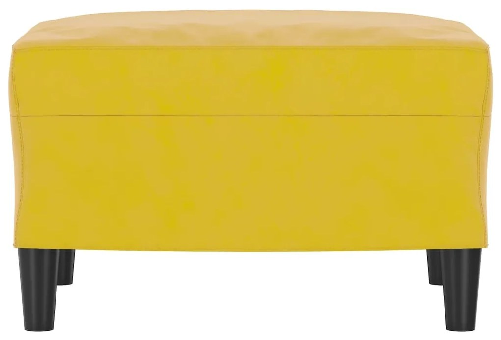 Apoio de pés 60x50x41 cm veludo amarelo