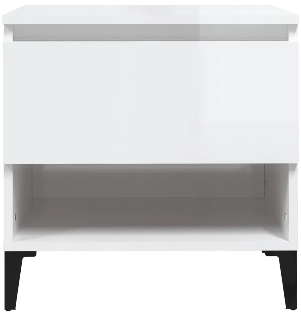 Mesa de apoio 50x46x50 cm derivados de madeira branco brilhante