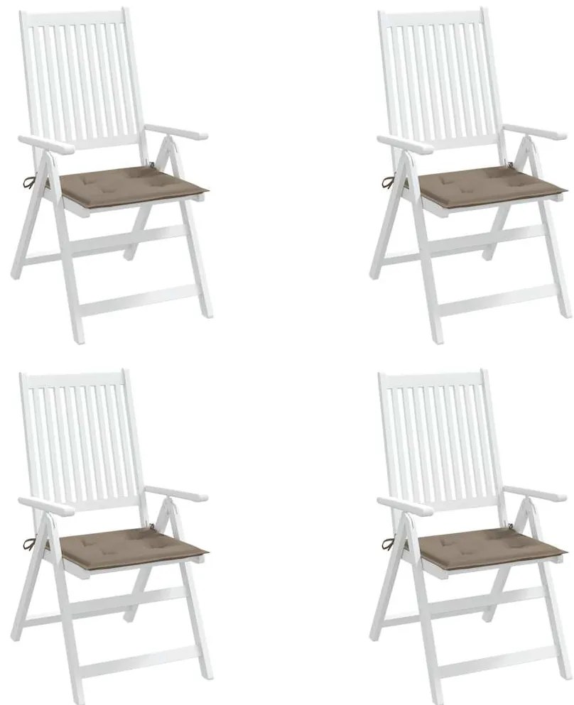 Almofadões p/ cadeiras de jardim 4 pcs oxford cinza-acastanhado