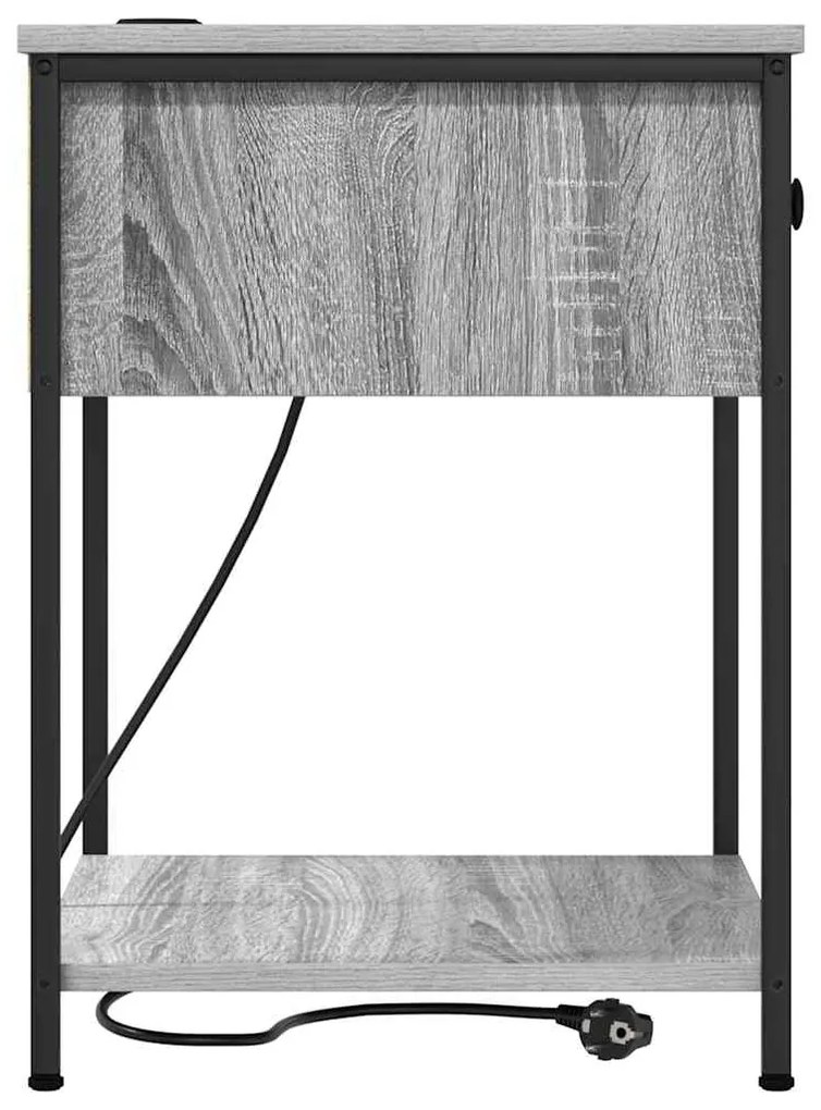 Armário de Cabeceira com gaveta Sonoma cinzento 42 x 41 x 56 cm