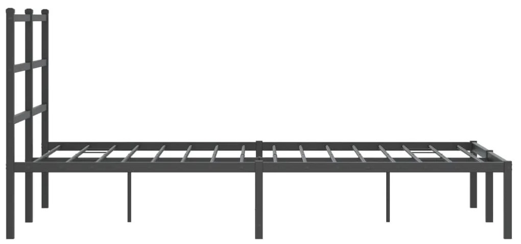 Estrutura de cama com cabeceira 120x200 cm metal preto