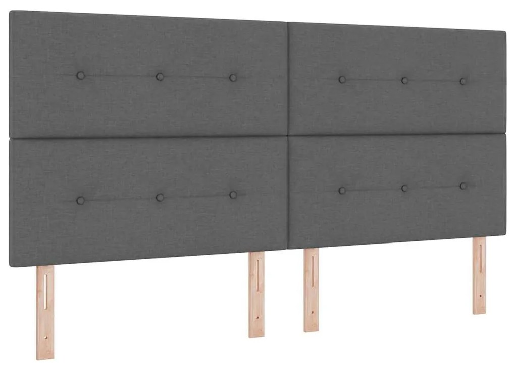 Estrutura de Cama vidaXL Cinza Escuro 200x200 cm em Tecido