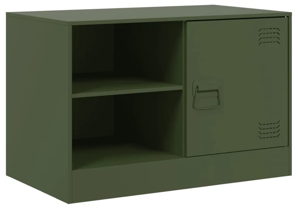 Móveis de TV 2 pcs 67x39x44 cm aço verde azeitona