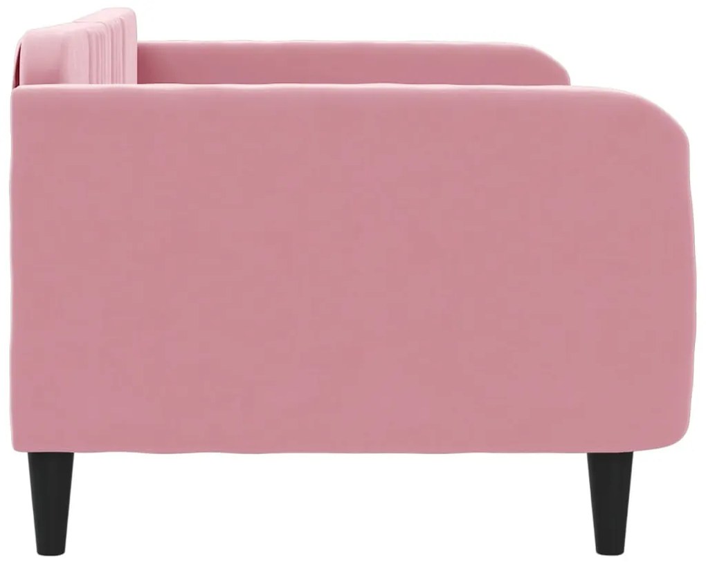 Sofá-cama 90x200 cm veludo rosa