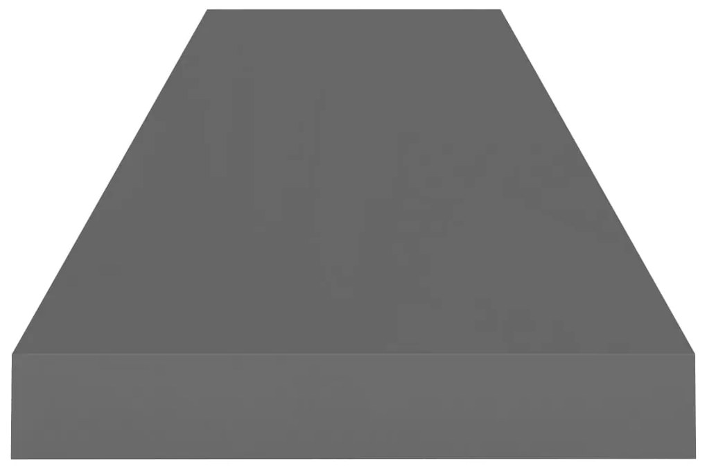 Prateleira de parede suspensa 90x23,5x3,8 cm MDF cinzento