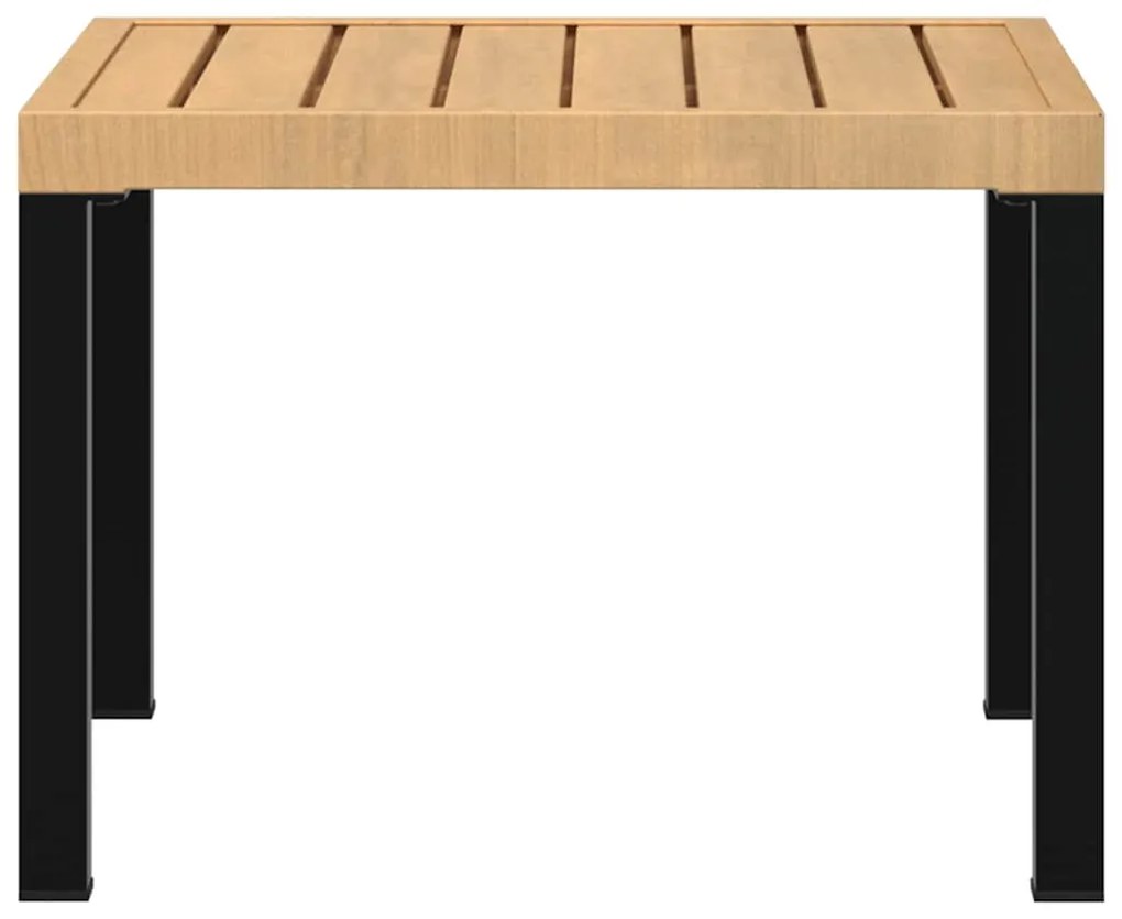 Mesa de centro p/ jardim 55x55x39,5 cm aço revestido a pó preto