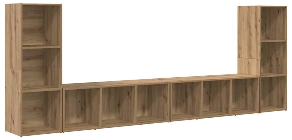 Gabinete para TV 4 pcs Carvalho Artesanal 37 x 35 x 107.5 cm