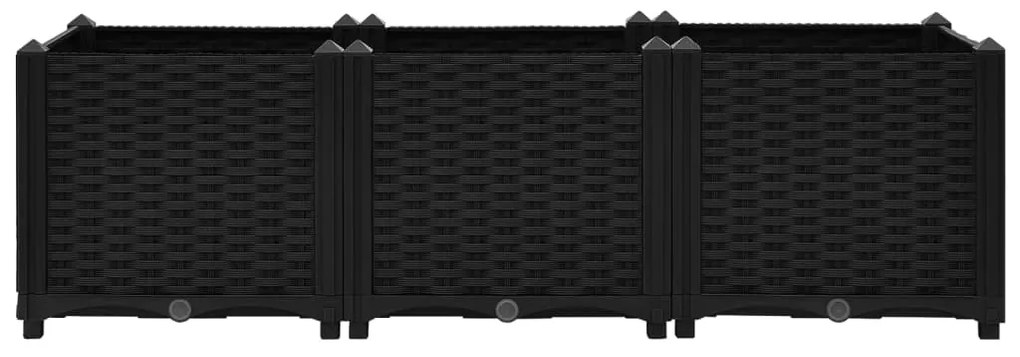 Canteiro elevado 120x40x38 cm polipropileno