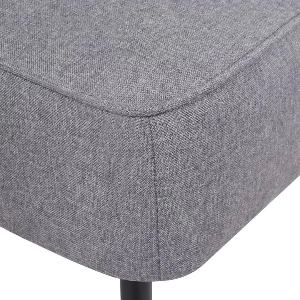 Cadeira de cocktail tecido cinzento-claro