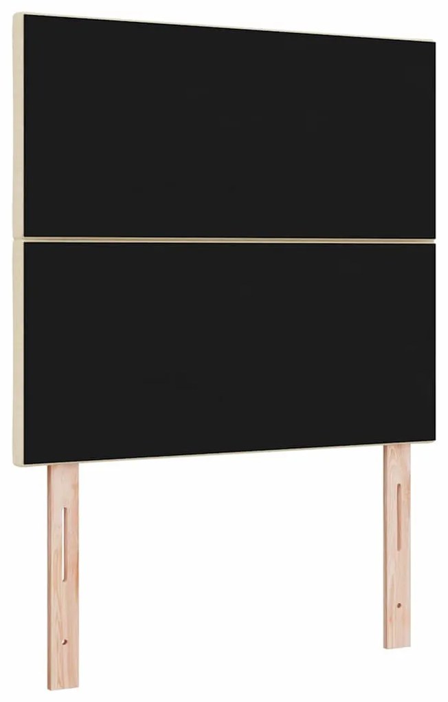 Cabeceira LED vidaXL Design de Blocos de Diamante Creme 100 cm Tecido